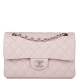 Chanel bag Small Classic Double Flap Bag Light Purple Lambskin Silver Hardware