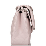 Chanel bag Small Classic Double Flap Bag Light Purple Lambskin Silver Hardware