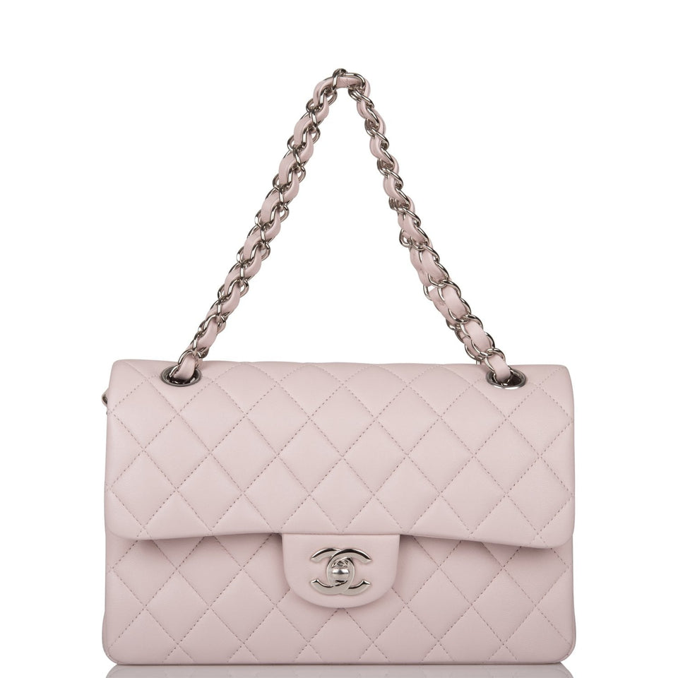 Chanel bag Small Classic Double Flap Bag Light Purple Lambskin Silver Hardware