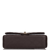 Chanel Small Classic Double Flap Bag Dark Brown Lambskin Light Gold Hardware
