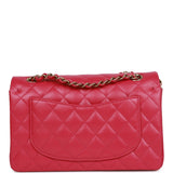 Chanel bag Small Classic Double Flap Fuchsia Caviar Light Gold Hardware