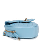 Chanel CC In Love Large Heart Bag Blue Lambskin Light Gold Hardware