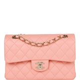 Chanel bag Small Classic Double Flap Pink Lambskin Light Gold Hardware