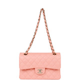 Chanel bag Small Classic Double Flap Pink Lambskin Light Gold Hardware