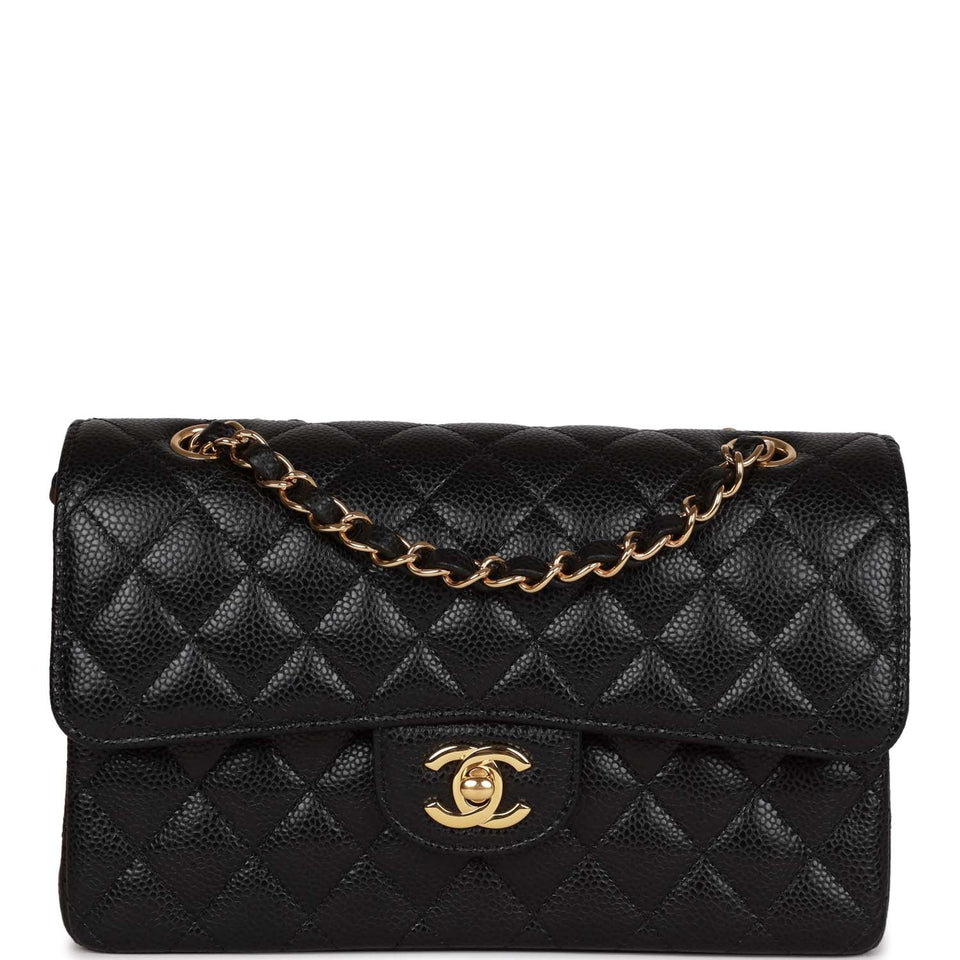 Chanel bag Small Classic Double Flap Black Caviar Gold Hardware