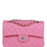 Chanel bag Small Classic Double Flap Bag Pink Caviar Light Gold Hardware