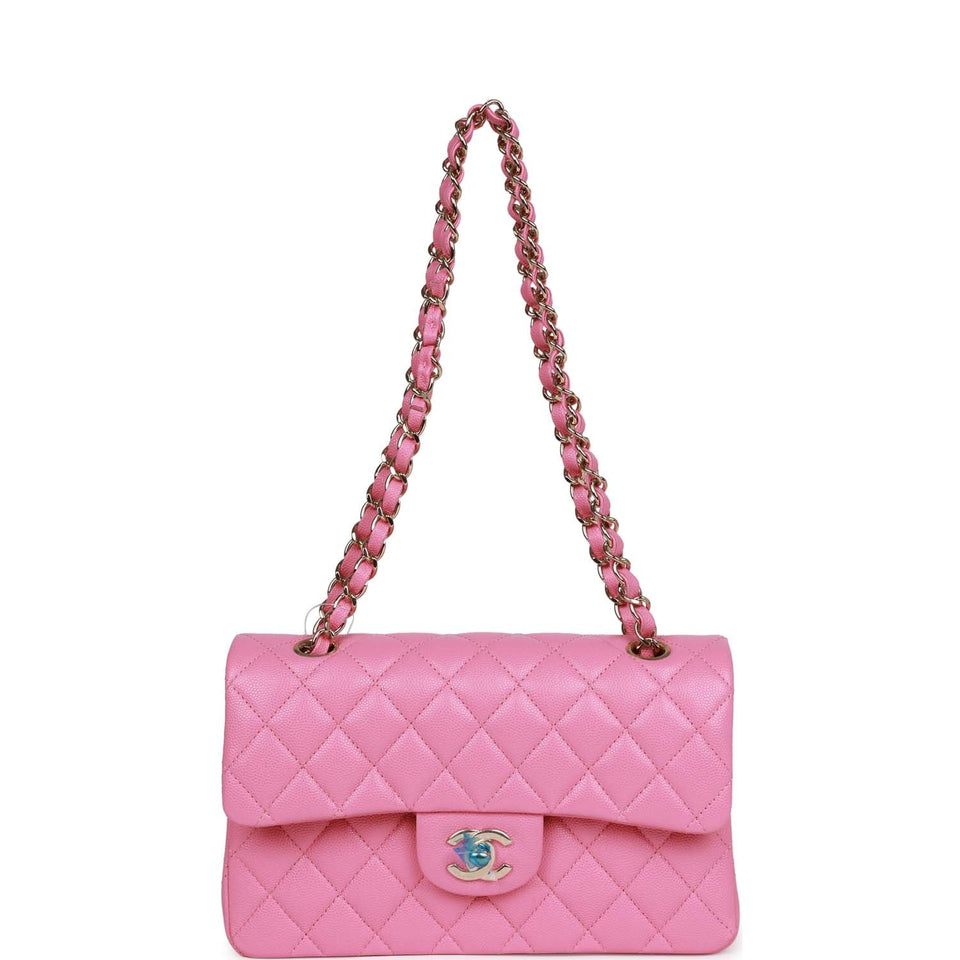 Chanel bag Small Classic Double Flap Bag Pink Caviar Light Gold Hardware