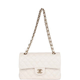 Chanel bag Small Classic Double Flap Bag White Caviar Light Gold Hardware