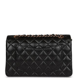 Chanel a bag Small Classic Double Flap Bag Black Lambskin Rose Gold Hardware