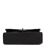 Chanel a bag Small Classic Double Flap Bag Black Lambskin Rose Gold Hardware