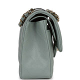 Chanel bag Small Classic Double Flap Bag Light Blue Caviar Light Gold Hardware