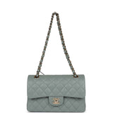 Chanel bag Small Classic Double Flap Bag Light Blue Caviar Light Gold Hardware