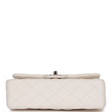 Chanel Small Classic Double Flap White Caviar  Light Gold Hardware