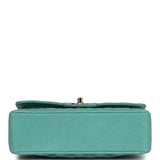 Chanel bag Small Classic Double Flap Turquoise Iridescent Caviar Light Gold Hardware