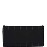 Chanel Large Deauville Shopping Bag Black and White Grid Light Gold Hardware