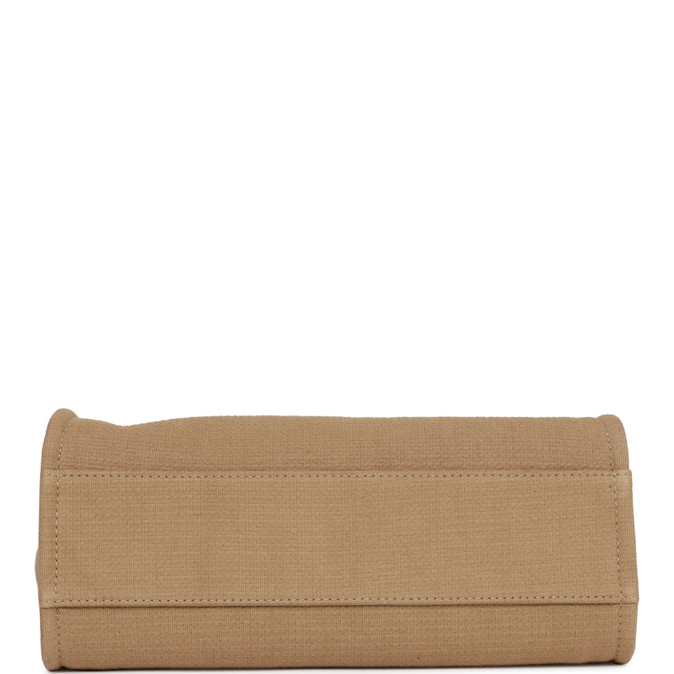 Chanel Small Deauville Shopping Bag Beige Boucle Light Gold Hardware