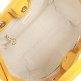 Chanel Small Deauville Shopping Bag Dark Yellow Boucle Light Gold Hardware