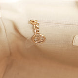 Chanel Small Deauville Shopping Bag White Boucle Light Gold Hardware