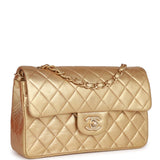 Vintage Chanel bag Small Classic Double Flap Bag Gold Metallic Lambskin Gold Hardware