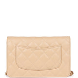 Chanel Wallet on Chain WOC Beige Caviar Gold Hardware