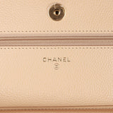 Chanel Wallet on Chain WOC Beige Caviar Gold Hardware