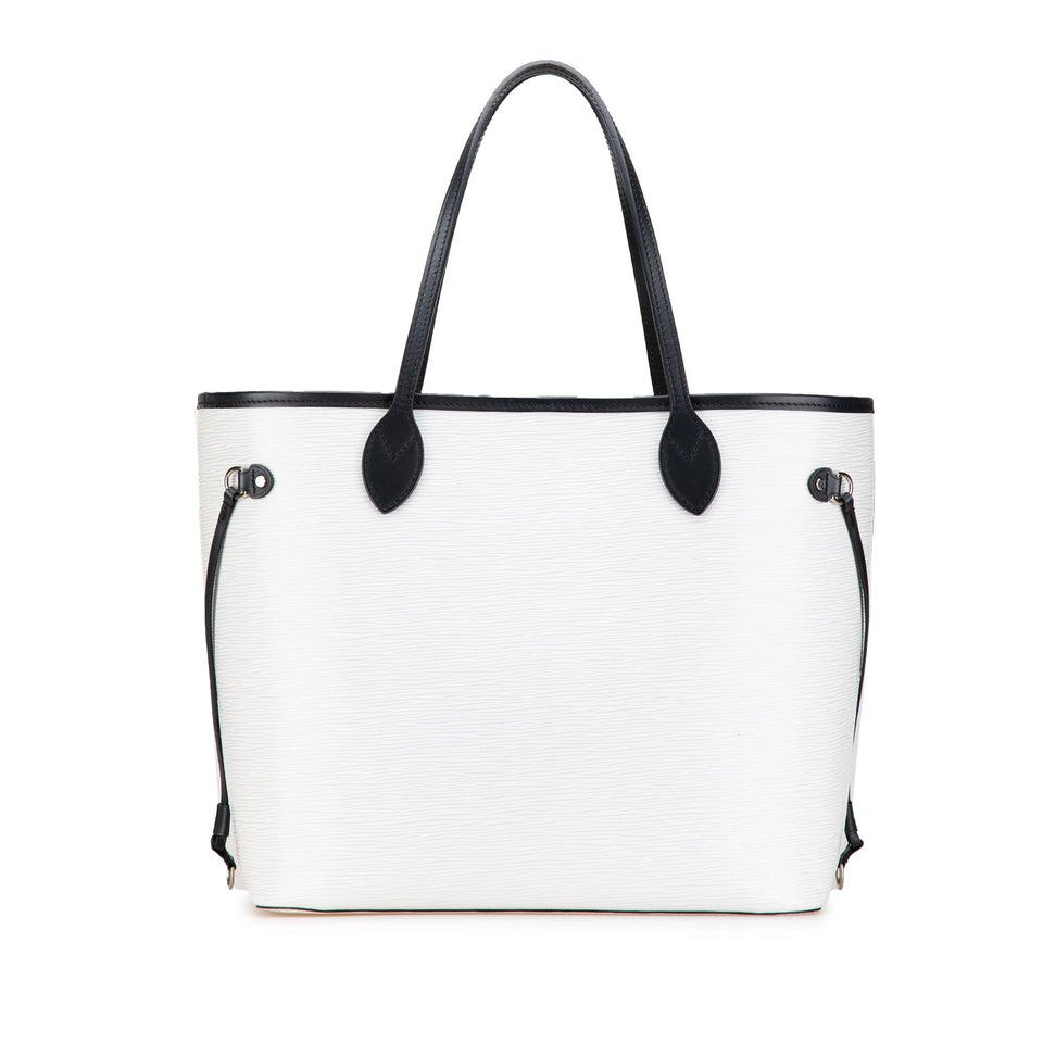 White Louis Vuitton Epi Bicolor Neverfull MM Tote Bag