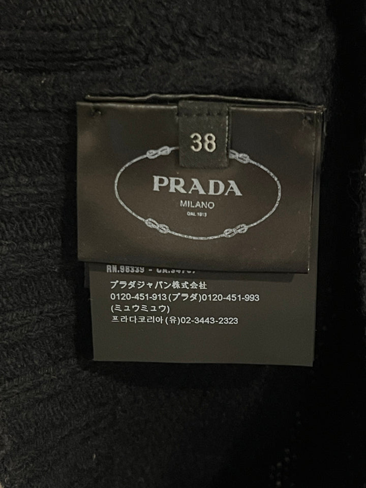 Prada Black Wool and Cashmere Crop Top Size IT 38 (UK 6)