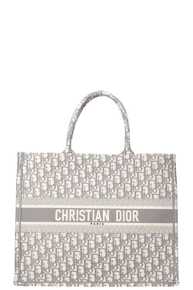 CHRISTIAN DIOR Book Tote Large Oblique Grey