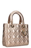 CHRISTIAN DIOR Small Lady Dior My ABCDior Bag Gold