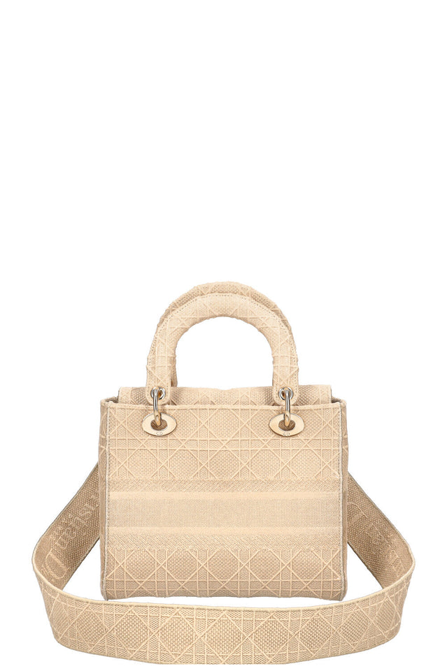 CHRISTIAN DIOR Medium Lady D-Lite Bag Cannage Beige