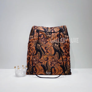 No.3385-Prada Embroidery Drawstring Bag