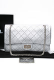 CHANEL Metallic Silver Lambskin Quilted 2.55 Reissue 277 Flap Bag