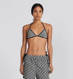 CHRISTIAN DIOR OBLIQUE TWO PIECE BIKINI SWIMSUIT