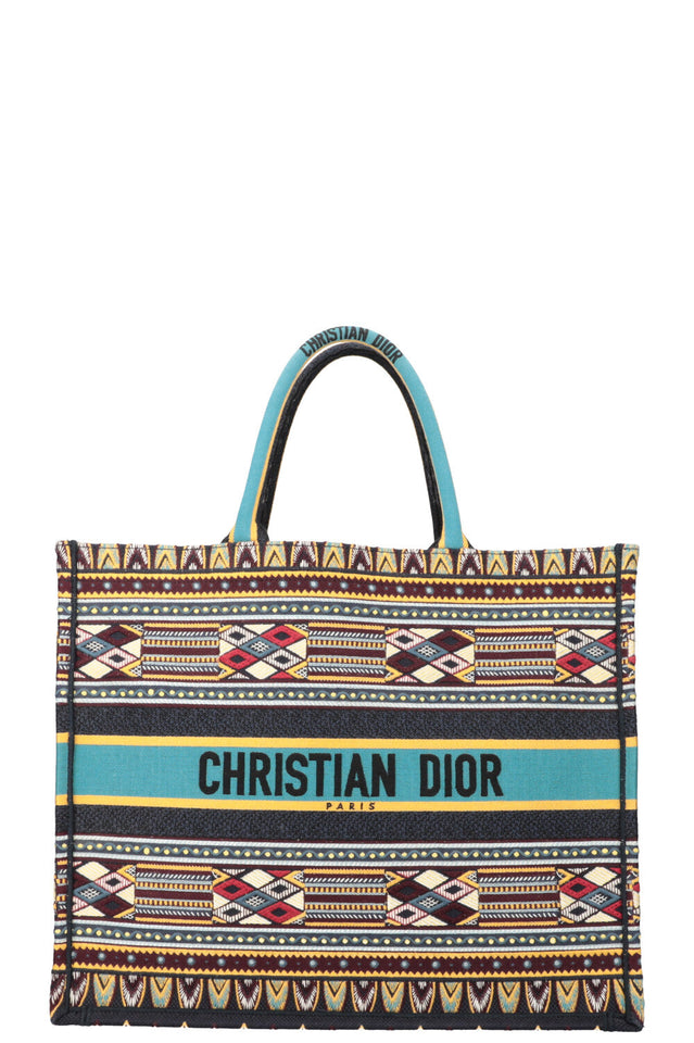 CHRISTIAN DIOR Book Tote Large Blue Bordeaux