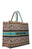 CHRISTIAN DIOR Book Tote Large Blue Bordeaux