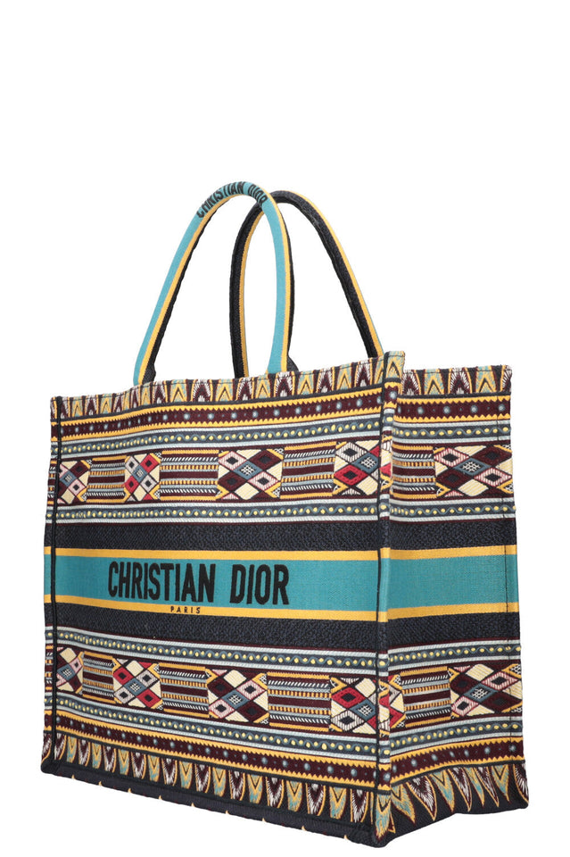 CHRISTIAN DIOR Book Tote Large Blue Bordeaux