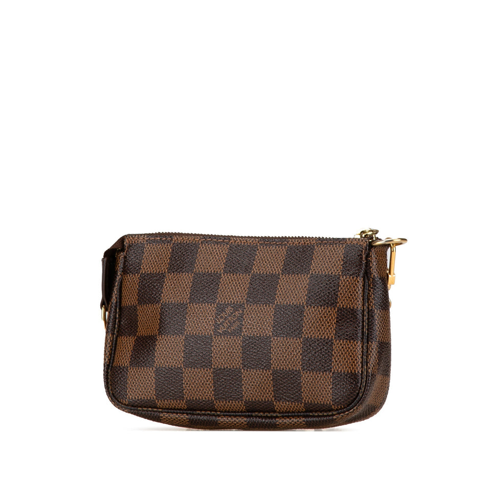 Brown Louis Vuitton Damier Ebene Trunks and Bags Mini Pochette Accessoires
