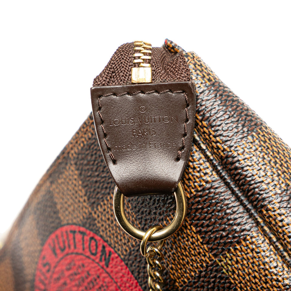 Brown Louis Vuitton Damier Ebene Trunks and Bags Mini Pochette Accessoires