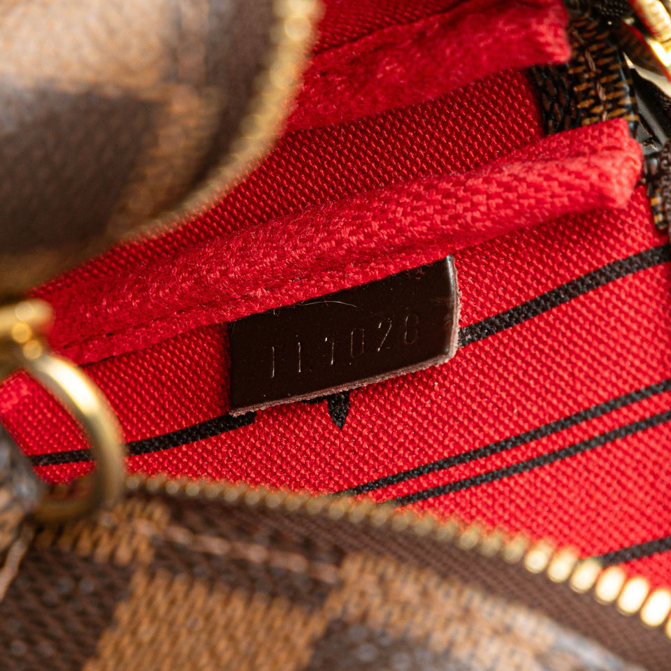 Brown Louis Vuitton Damier Ebene Trunks and Bags Mini Pochette Accessoires