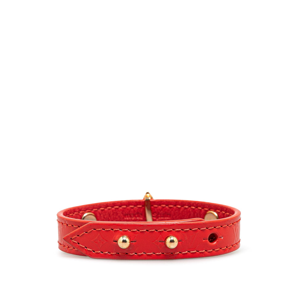 Red Louis Vuitton Monogram Blooming Wrap Bracelet