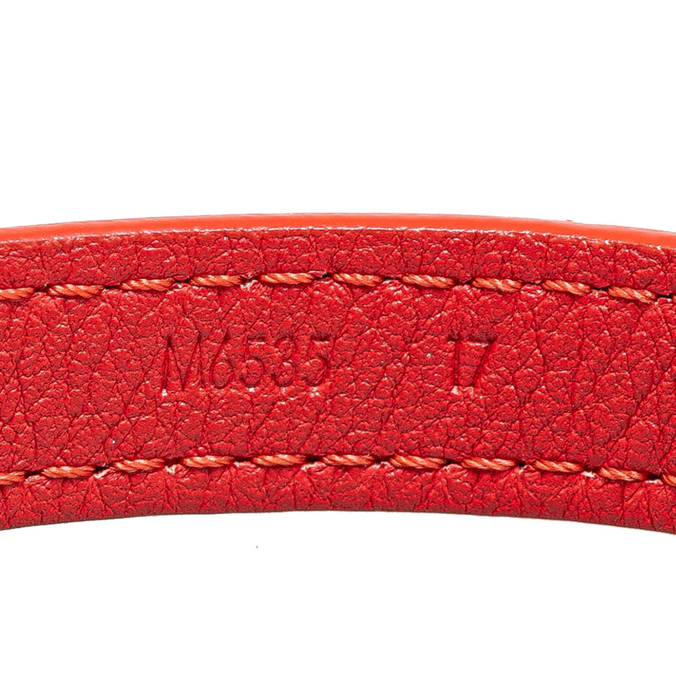 Red Louis Vuitton Monogram Blooming Wrap Bracelet