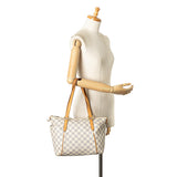 White Louis Vuitton Damier Azur Totally PM Tote Bag