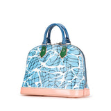 Blue Louis Vuitton Epi Aqua Alma PM Handbag