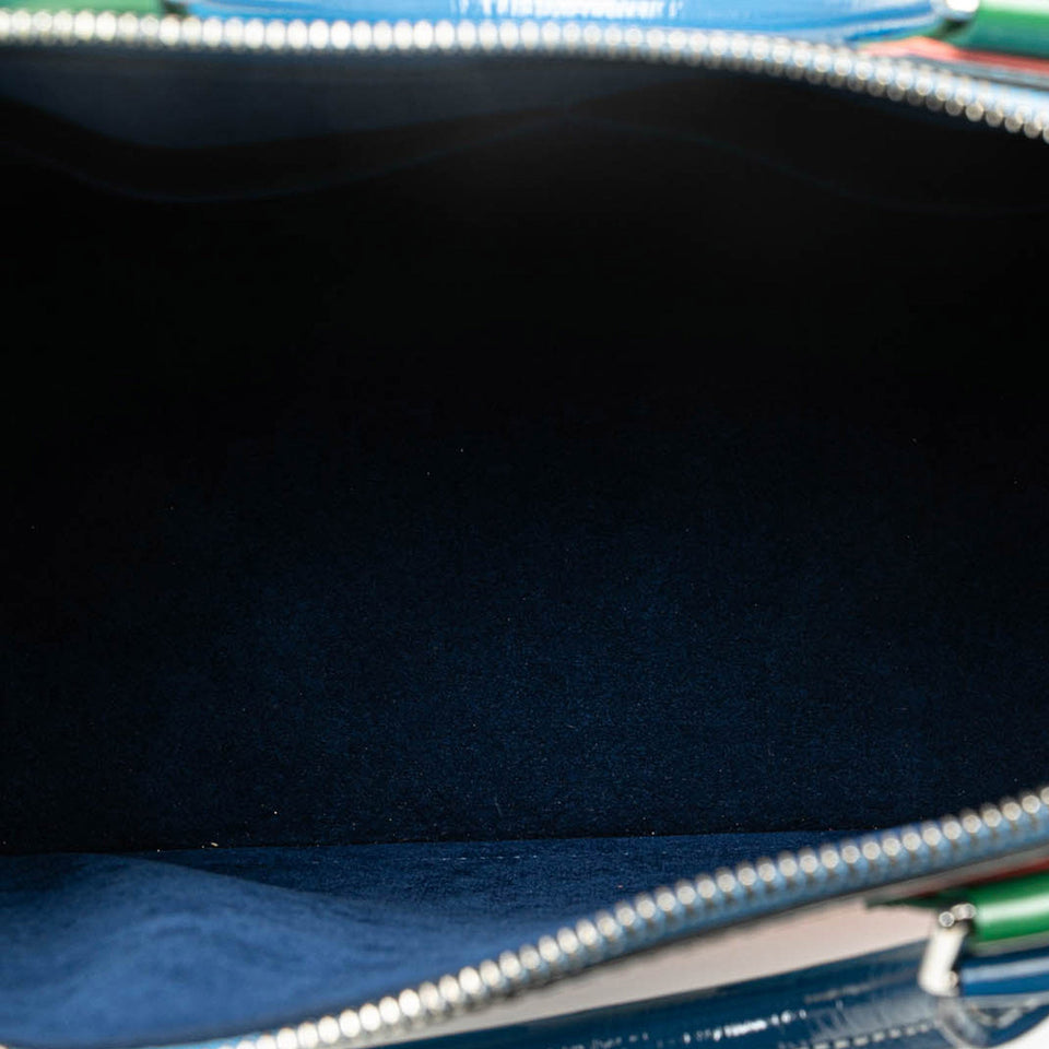 Blue Louis Vuitton Epi Aqua Alma PM Handbag