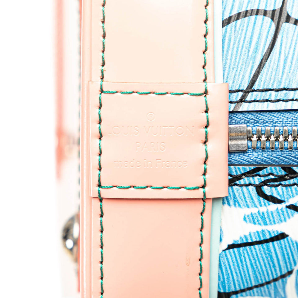 Blue Louis Vuitton Epi Aqua Alma PM Handbag
