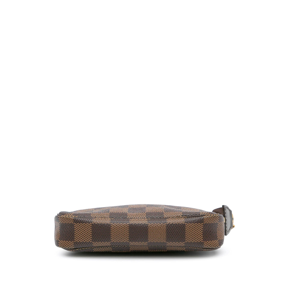 Brown Louis Vuitton Damier Ebene Mini Pochette Accessoires Handbag