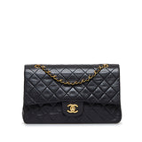 Chanel Classic Double Flap Medium Black Lambskin Gold