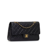 Chanel Classic Double Flap Medium Black Lambskin Gold