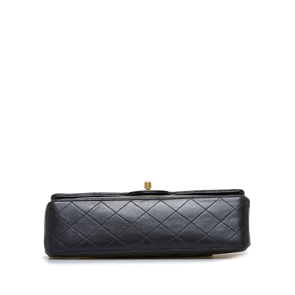 Chanel Classic Double Flap Medium Black Lambskin Gold