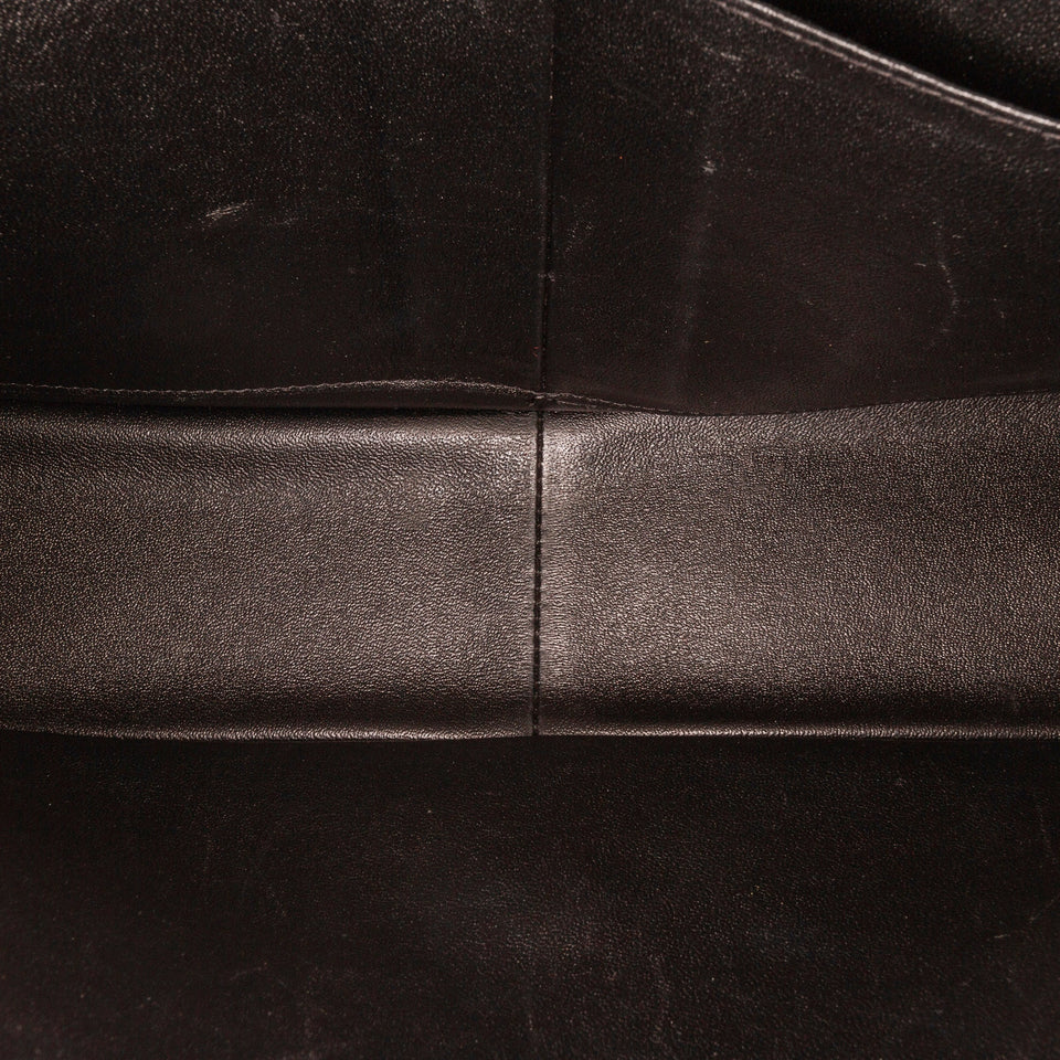 Chanel Classic Double Flap Jumbo Black Patent Leather Silver